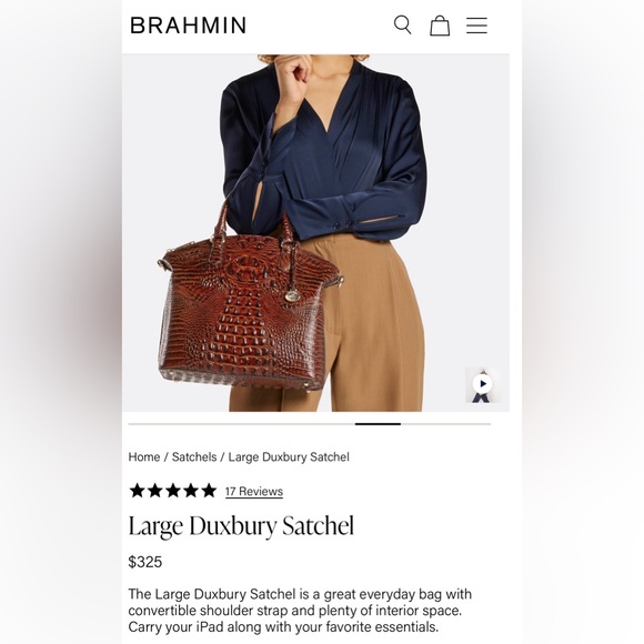 Brahmin Large Duxbury Satchel - Picture 8 of 8